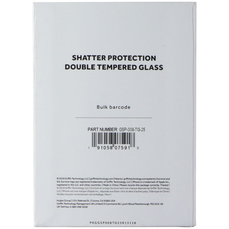 Griffin Survivor Glass Screen Protector for Apple iPhone XS Max - 25 Pack