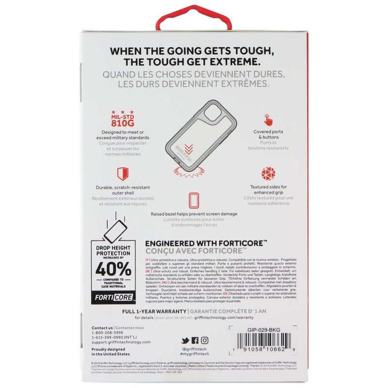 Griffin Survivor Extreme Case for Apple iPhone 11 Pro - Black / Gray