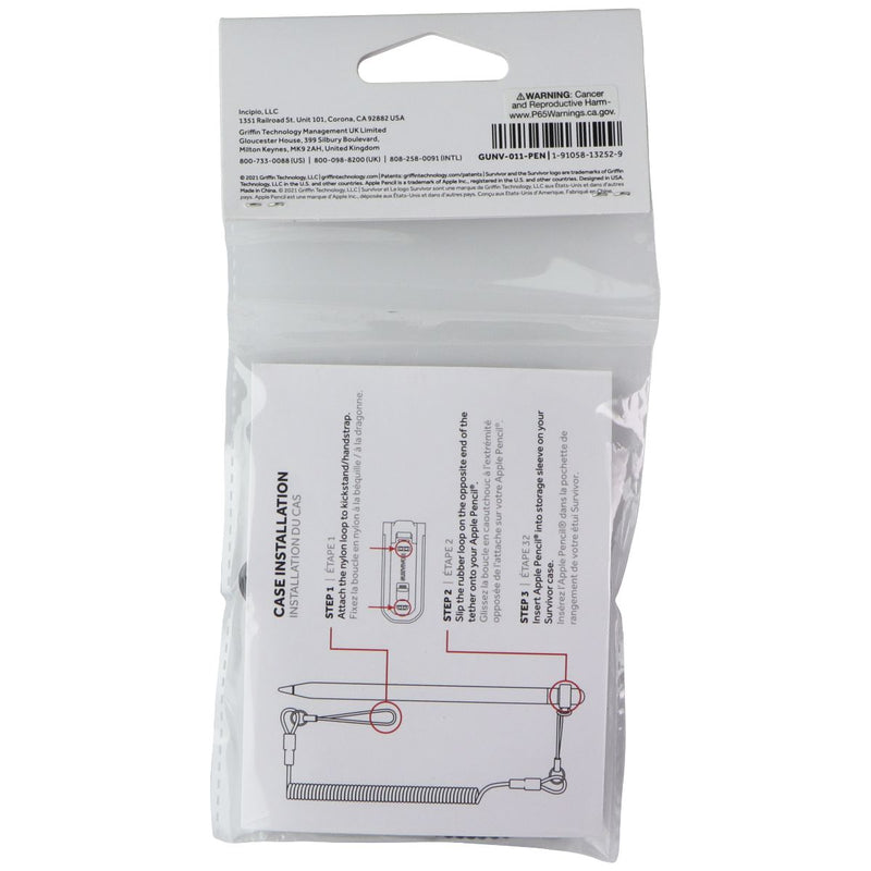 Griffin Survivor Apple Pencil Tether - Black