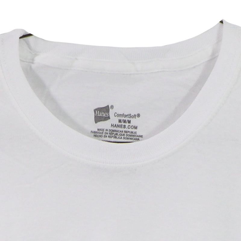 Hanes ComfortSoft 100% Cotton Men's White Undershirt - 6-Pack (M)