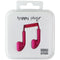 Happy Plugs Wired Earbud Headphones with Mic & Remote (7909) - Cerise (Pink)