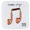 Happy Plugs 3.5mm Wired Earbud Headphones with Mic and Remote - Rose Gold (7737)