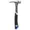 Hart 16oz Fiberglass Hammer with Rubber Grip Rip Claw and Magnetic Nail Starter