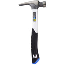 Hart 20oz Fiberglass Hammer with Rubber Grip, Rip Claw and Magnetic Nail Starter