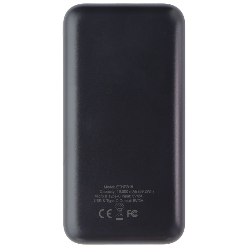 Helix TurboVolt+ 16,000 mAh Power Bank with USB-C and USB-A Ports - Black