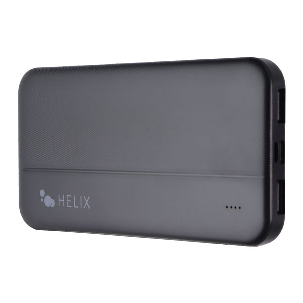 Helix 10,000 mAh Power Bank with Dual USB-A Ports - Black