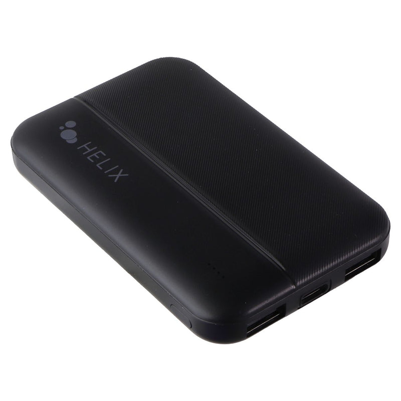 Helix 5,000 mAh Power Bank with Dual USB-A Ports & USB-C - Black