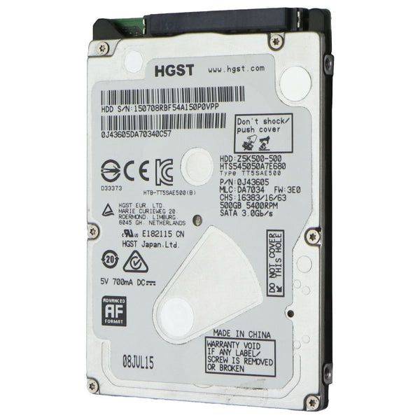 HGST 500GB 2.5 SATA HDD 5400RPM Hard Drive (Z5K500-500)