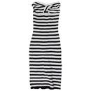 H&M Divided Brand Tube Top Dress - Size XS - Black and White Striped
