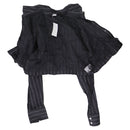 H&M Divided Series Cropped Button Down Blouse - Black with Stripes (XS)