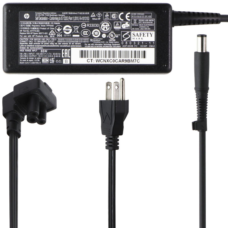 HP (65W/19.5V/3.33A) AC Power Adapter for HP Laptops (PPP009D)