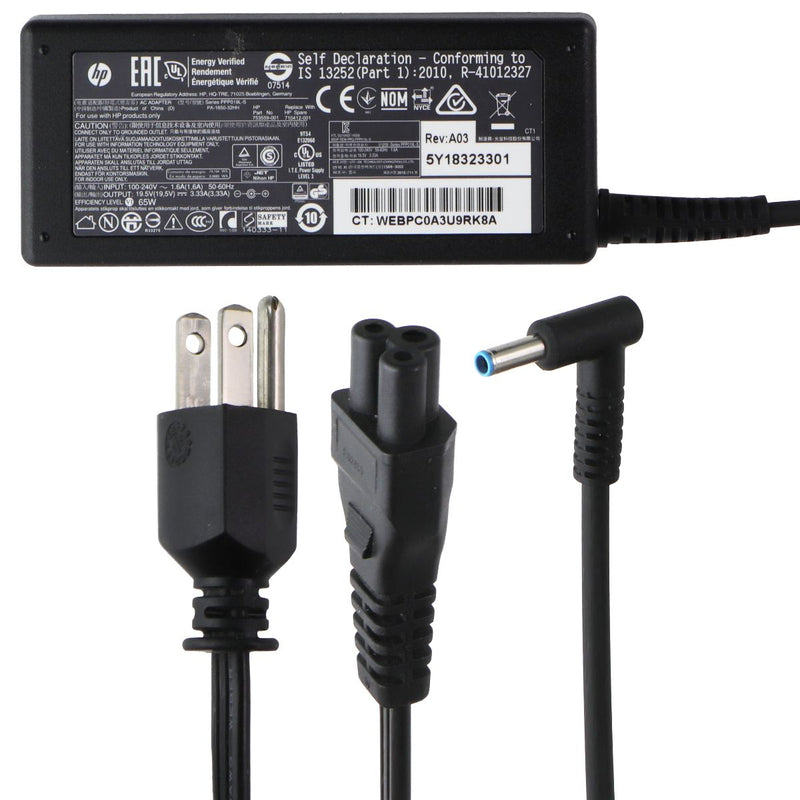 HP (65W/3mm Blue tip/19.5V/3.33A) AC Adapter Charger for HP Laptops (PPP019L-S)