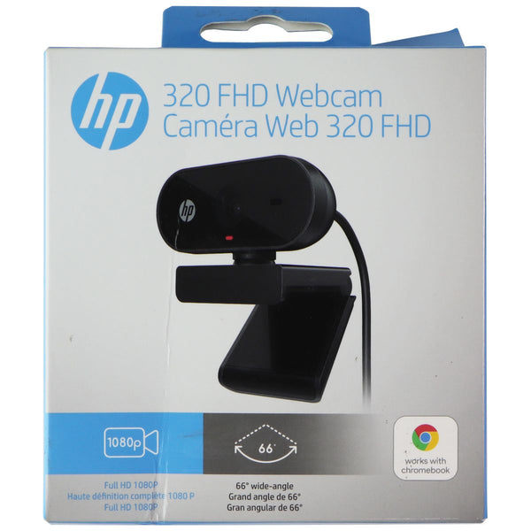 HP 320 FHD Webcam - Full HD 1080P - Black (53X26AA#ABL)