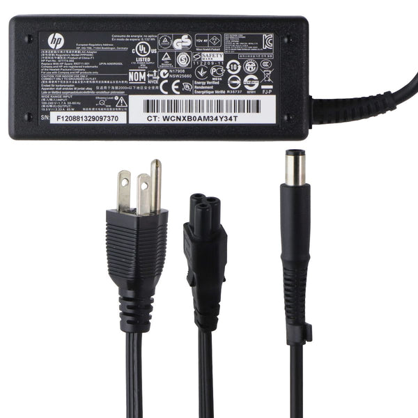 HP 65W 18.5V/3.5A 5mm tip Smart AC Power Adapter (677774-002) - Black