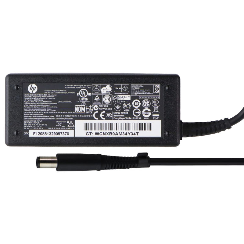 HP 65W 18.5V/3.5A 5mm tip Smart AC Power Adapter (677774-002) - Black