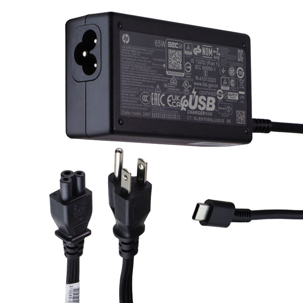 HP 65W (TPN-CA21) USB-C AC Adapter Laptop Power Supply - Black