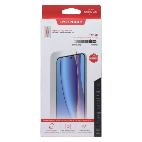 HyperGear HD 9H Tempered Glass Screen Protector for Samsung Galaxy S25 - Clear