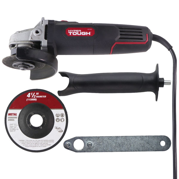 Hyper Tough 6-Amp Corded 4.5-inch Angle Grinder with Handle (AQ15026G)