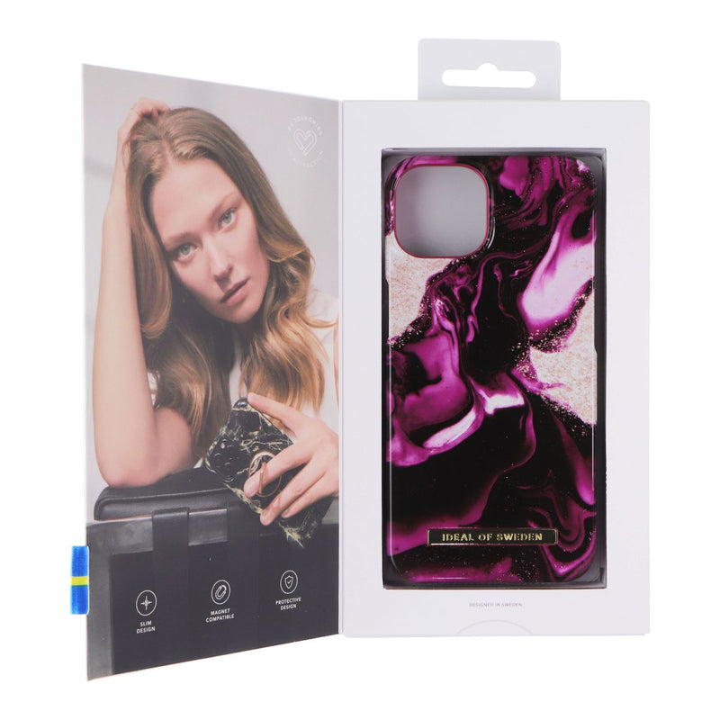iDeal of Sweden Fashion Case for Apple iPhone 13 - Golden Ruby Marble