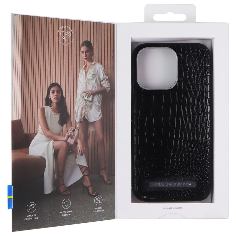 iDeal of Sweden Atelier Case for Apple iPhone 13 Pro - Neo Noir Croco Silver