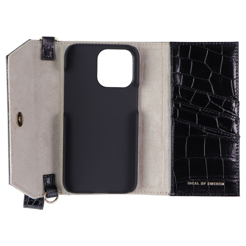 iDeal of Sweden Folio Wallet Case for iPhone 13 Pro - Black Croco