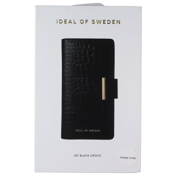 iDeal of Sweden Cora Phone Wallet for Apple iPhone 13 Pro - Jet Black Croco