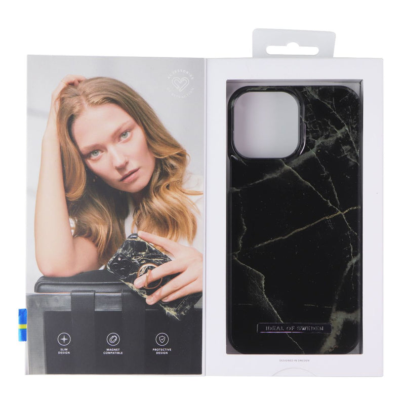 iDeal of Sweden Printed Case for iPhone 13 Pro Max - Black Thunder Marble