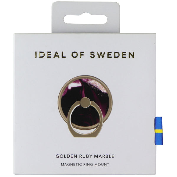 iDeal of Sweden Magnetic Ring Mount Grip/Stand - Golden Ruby Marble