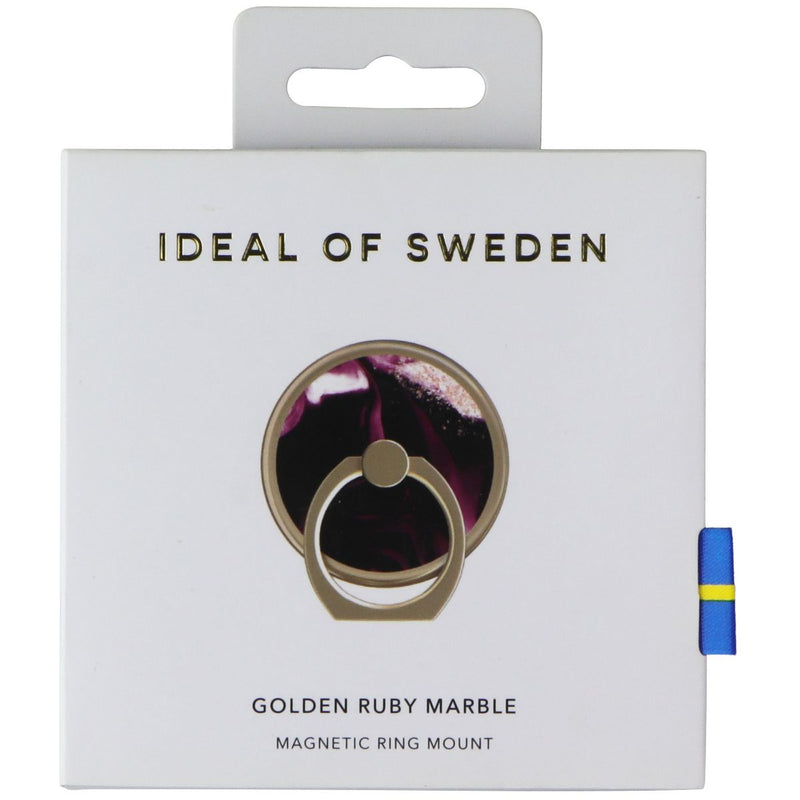 iDeal of Sweden Magnetic Ring Mount Grip/Stand - Golden Ruby Marble