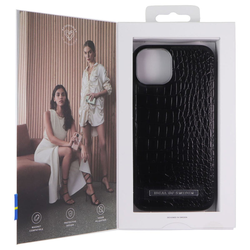 iDeal of Sweden Atelier Case for Apple iPhone 13 - Neo Noir Croco Silver