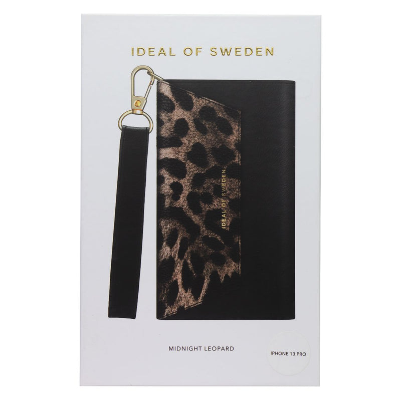 iDeal of Sweden Cassette Clutch Wallet Case for iPhone 13 Pro - Midnight Leopard