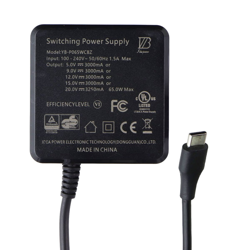 Idea 65W USB-C Switching Power Supply (YB-P065WCBZ) - Black