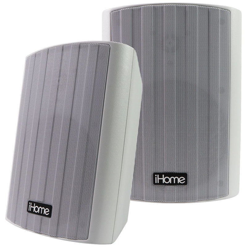 iHome Bluetooth Indoor/Outdoor 6.5-Inch (300W) Surround Sound Speakers - White