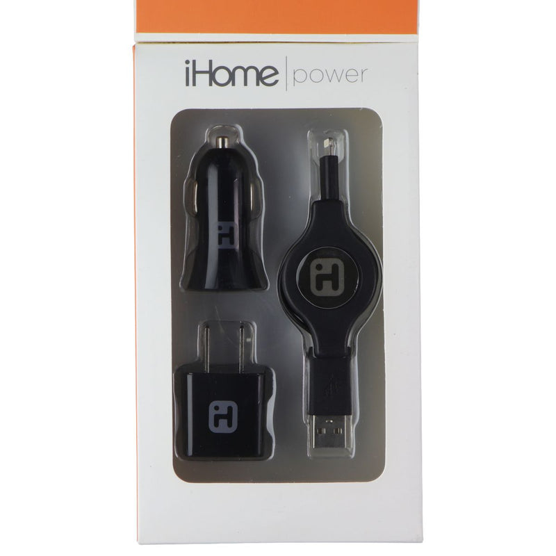 iHome Power 3-in-1 Rapid Charge Travel Bundle (12W) - Black