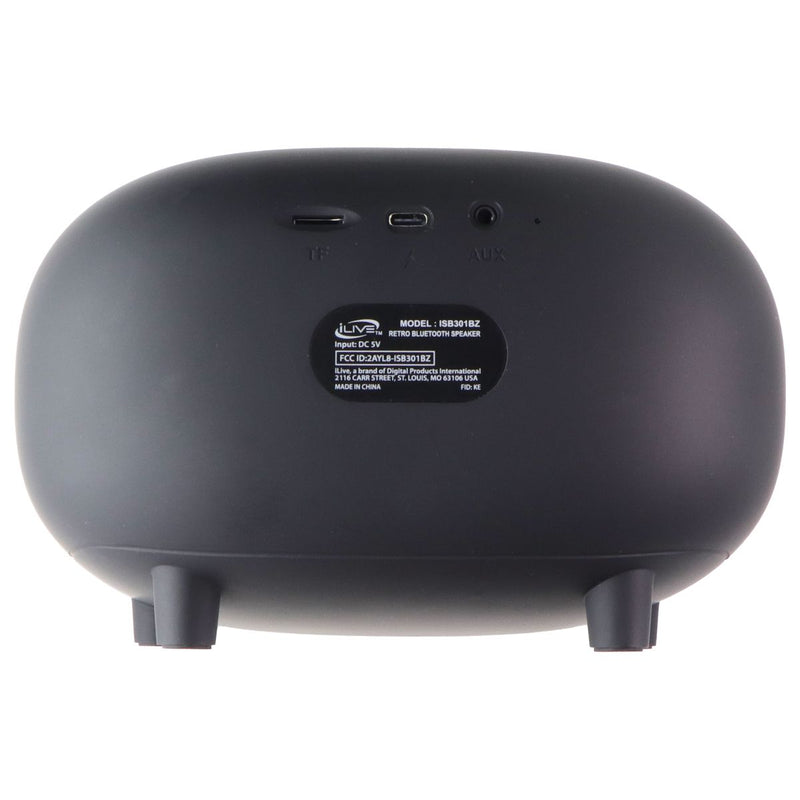 iLive (ISB301BZ) Retro Bluetooth Rechargeable Speaker with LED Lights