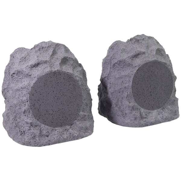 iLive Geo + Waterproof Wireless Outdoor Rock Speakers (ISBW422G) - Gray - 2 Pack