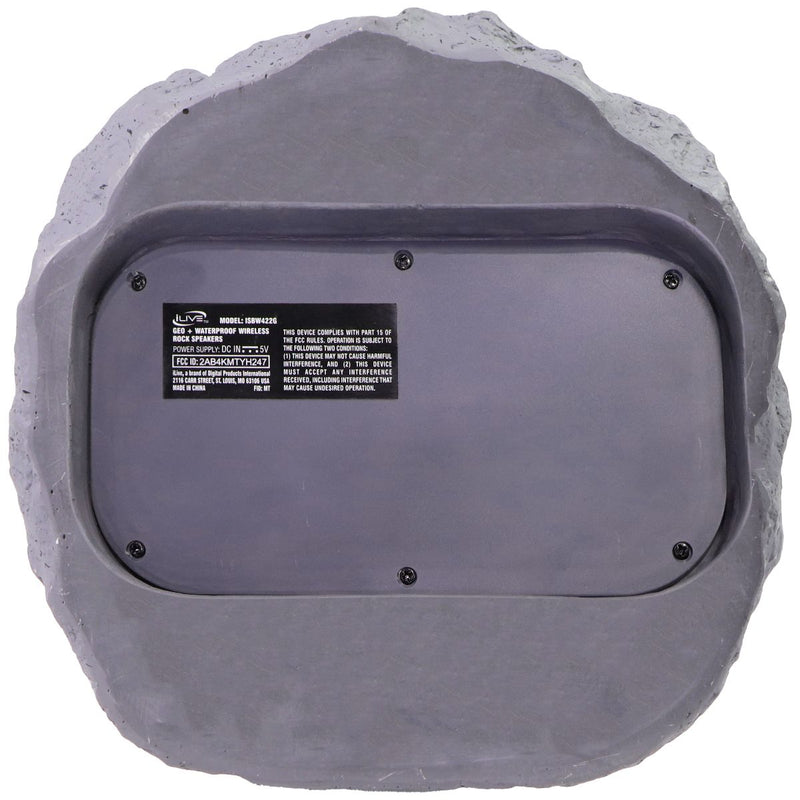 iLive Geo + Waterproof Wireless Outdoor Rock Speakers (ISBW422G) - Gray - 2 Pack