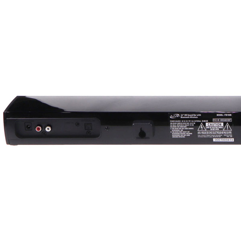 iLive 32-in HD Sound Bar with Bluetooth Wireless for Any TV - Black (ITB190B)