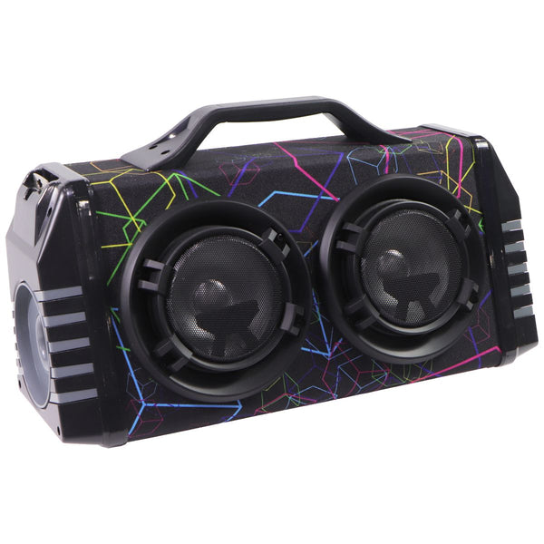 iLive Watts Plus Portable Bluetooth Boombox - Black/Multi Color (IBB503B)
