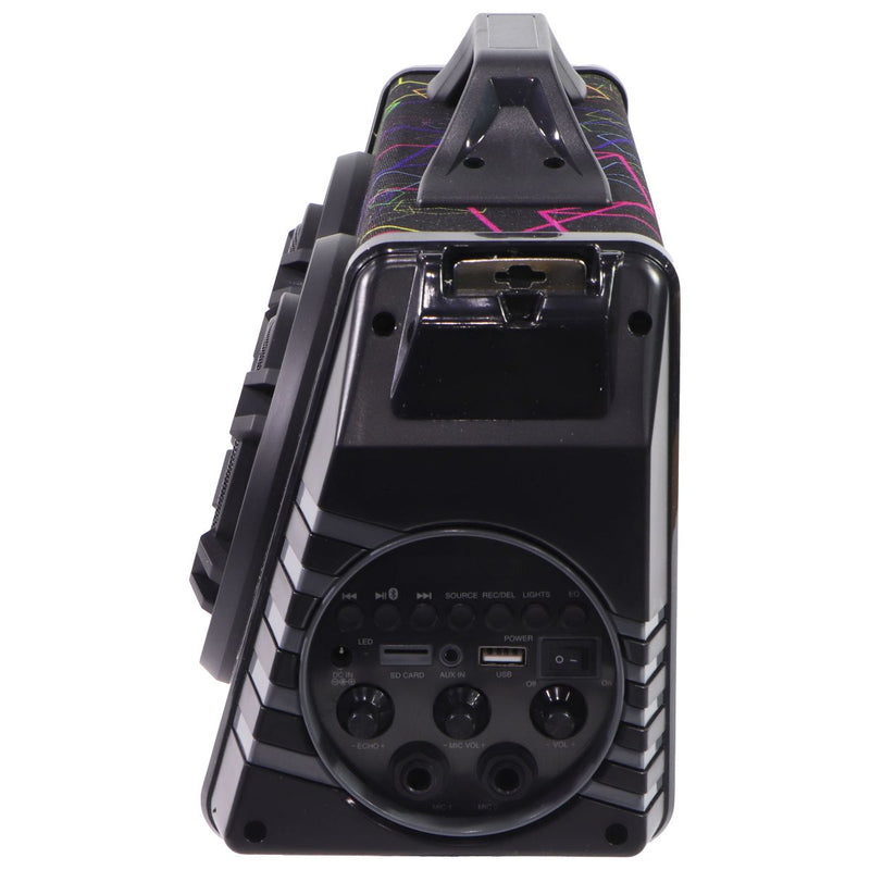 iLive Watts Plus Portable Bluetooth Boombox - Black/Multi Color (IBB503B)