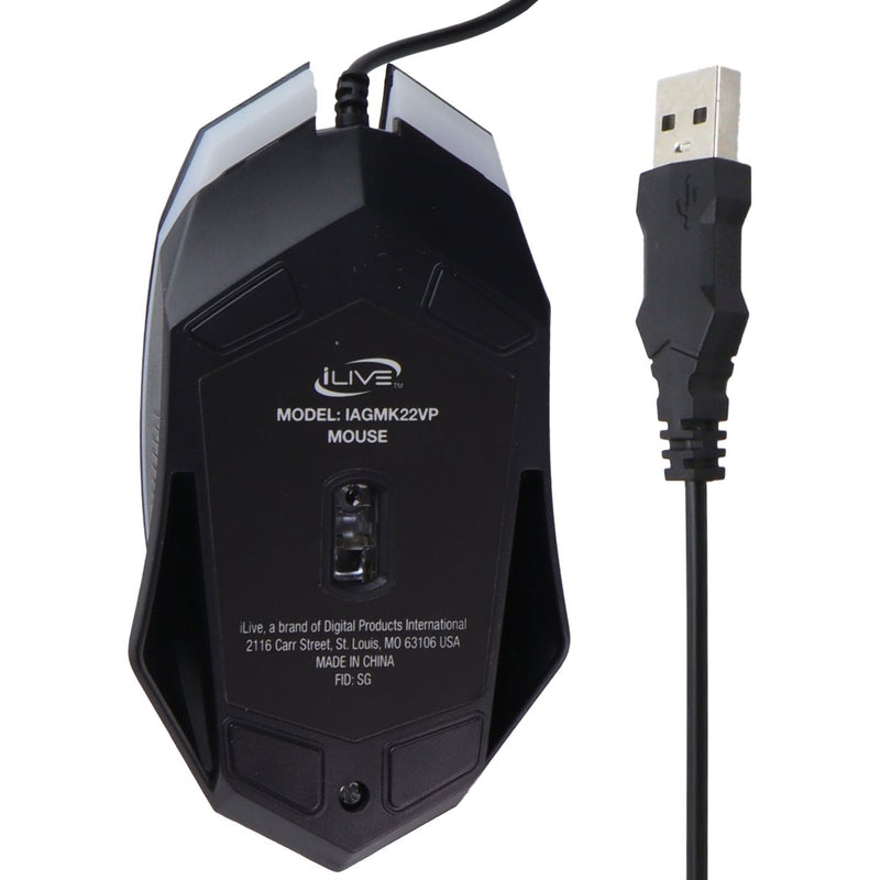 iLive Gaming Bundle - Headphones / Keyboard / Mouse + Pad - Black (IAGMK22VP)