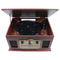 iLive 6-in-1 Bluetooth Turntable Music System - Brown Wood/Gold (ITTB610LW)