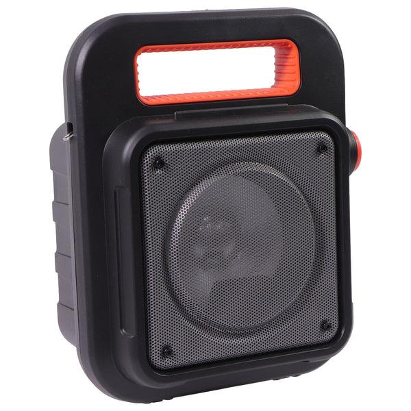 iLive Wireless Tailgate Bluetooth Speaker with FM Radio and LED Colors - Black