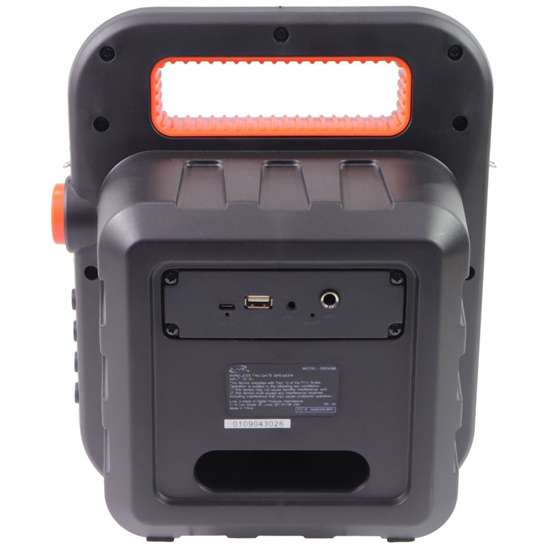 iLive Wireless Tailgate Bluetooth Speaker with FM Radio and LED Colors - Black