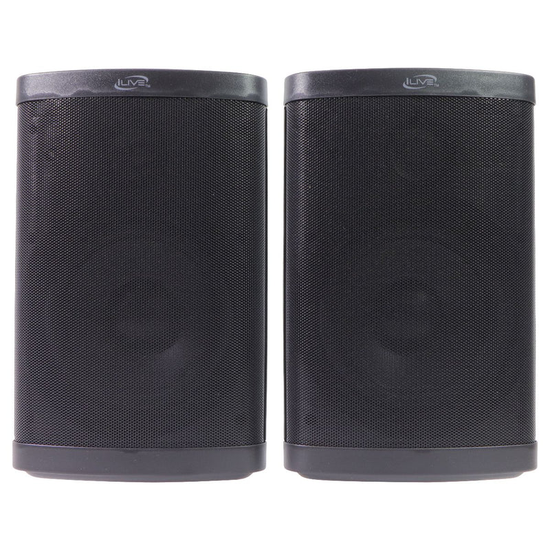 iLive Patio+ Water-Resistant Indoor/Outdoor Bluetooth Speakers (Pair) - Black