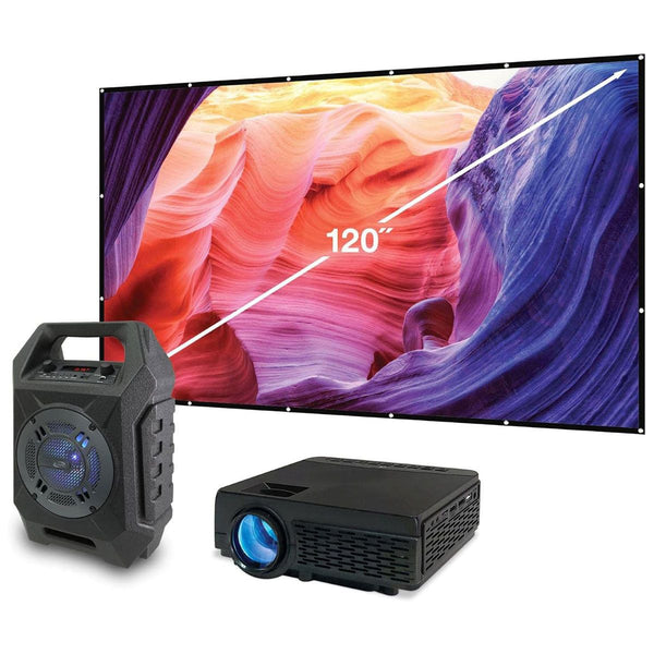iLive Pop-Up Movie Theater Kit - Screen/Projector/Speaker (THE2021BDL)