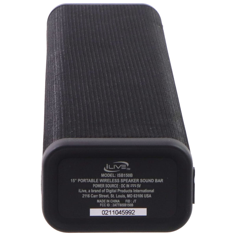 iLive (15-inch) Portable Bluetooth Wireless Speaker Sound Bar - Black (ISB150B)