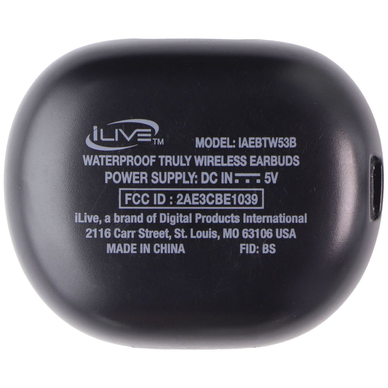 iLive Waterproof Truly Wireless Earbuds with Charging Case - Black (IAEBTW53B)