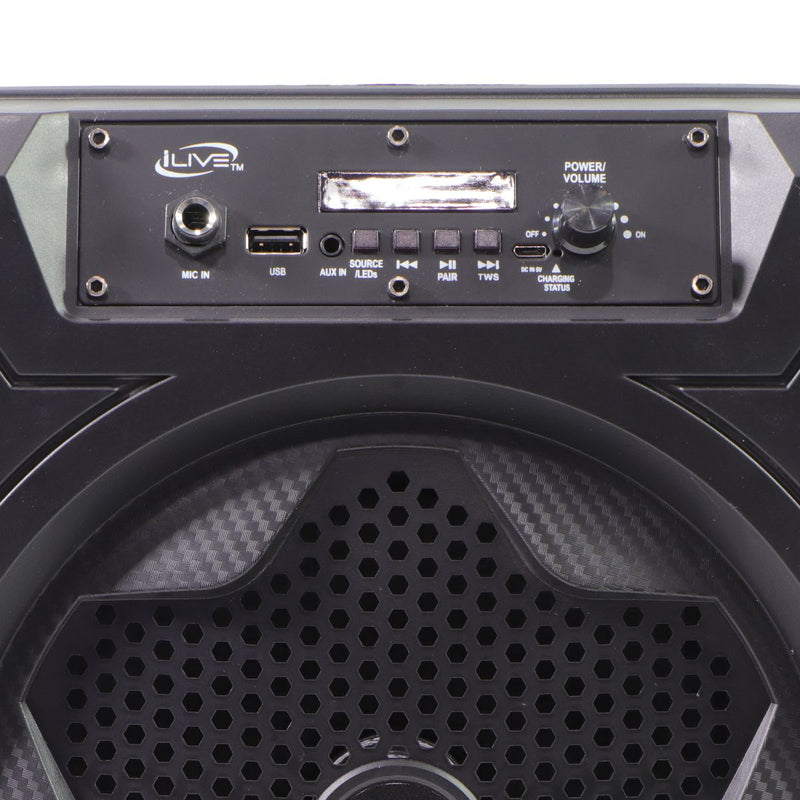 iLive Wireless Bluetooth Party Speaker with Microphone - Black (ISB200B)