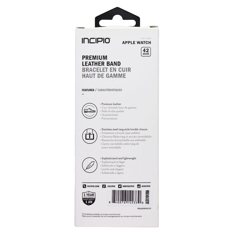 Incipio Premium Leather Apple Watch Band (42mm) - Chestnut Brown / Silver
